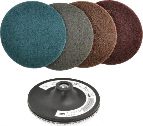 3M - 5 Piece, 5" Disc Diam, Abrasive Disc Kit - Nonwoven - Benchmark Tooling