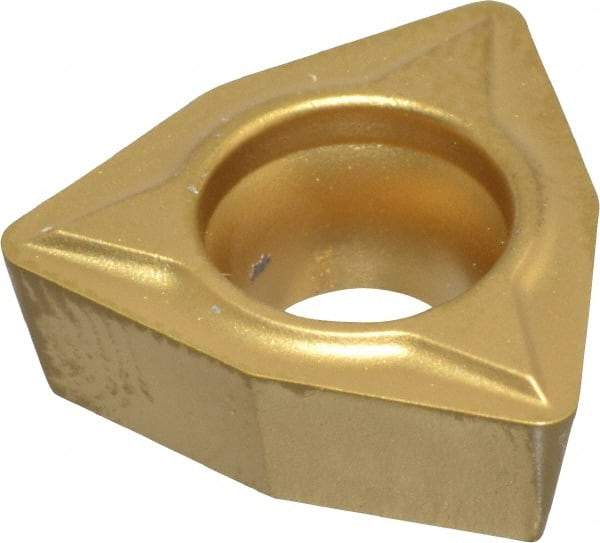 Kennametal - WPMT32.52 LF Grade KC850 Carbide Turning Insert - TiC/TiCN/TiN Finish, 80° Trigon, 3/8" Inscr Circle, 5/32" Thick, 1/32" Corner Radius - Benchmark Tooling