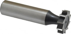 Interstate - 3/4" Diam x 3/16" Face Width, Cobalt, 10 Teeth, Shank Connection Woodruff Keyseat Cutter - Uncoated, 2-3/16" OAL x 1/2" Shank, Straight Teeth, ANSI 606, Old Standard 9 - Benchmark Tooling