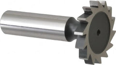 Interstate - 1-1/4" Diam x 3/16" Face Width, Cobalt, 14 Teeth, Shank Connection Woodruff Keyseat Cutter - Uncoated, 2-3/16" OAL x 1/2" Shank, Straight Teeth, ANSI 610, Old Standard 19 - Benchmark Tooling