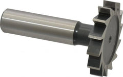 Interstate - 1-1/2" Diam x 1/4" Face Width, Cobalt, 16 Teeth, Shank Connection Woodruff Keyseat Cutter - Uncoated, 2-1/4" OAL x 1/2" Shank, Straight Teeth, ANSI 812, Old Standard 24 - Benchmark Tooling