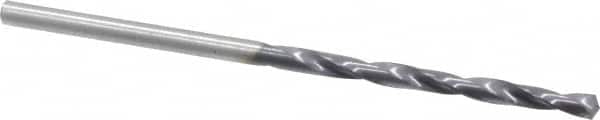 Chicago-Latrobe - 3/32" 135° High Speed Steel Jobber Drill - TiAlN Finish, Right Hand Cut, Spiral Flute, Straight Shank, 2-1/4" OAL, Split Point - Benchmark Tooling