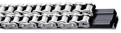 Fenner Drives - 1.75" Guide Width, 0.79" Guide Height, C9 Mount, UHMW PE, Double Chain Guide - 10" Overall Width x 1.16" Overall Height, Galvanized Steel - Benchmark Tooling