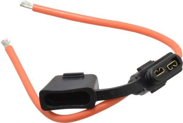 Ferraz Shawmut - 30 Amp AF Black Automotive Fuse Holder - 32 Volt, Orange #12 Wire - Benchmark Tooling