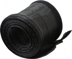 Techflex - Black Braided Cable Sleeve - 10' Coil Length, -103 to 257°F - Benchmark Tooling
