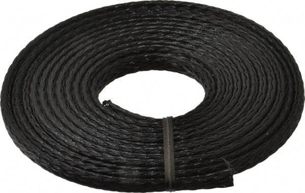Techflex - Black Braided Expandable Cable Sleeve - 10' Coil Length, -103 to 257°F - Benchmark Tooling
