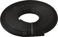 Techflex - Black Braided Expandable Cable Sleeve - 10' Coil Length, -103 to 257°F - Benchmark Tooling
