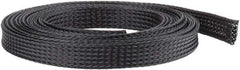 Techflex - Black Braided Expandable Cable Sleeve - 10' Coil Length, -103 to 257°F - Benchmark Tooling