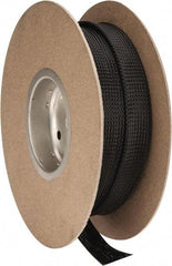 Techflex - Black Braided Expandable Cable Sleeve - 50' Coil Length, -103 to 257°F - Benchmark Tooling