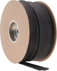 Techflex - Black Braided Expandable Cable Sleeve - 200' Coil Length, -103 to 257°F - Benchmark Tooling