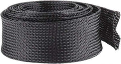 Techflex - Black Braided Expandable Cable Sleeve - 10' Coil Length, -103 to 257°F - Benchmark Tooling