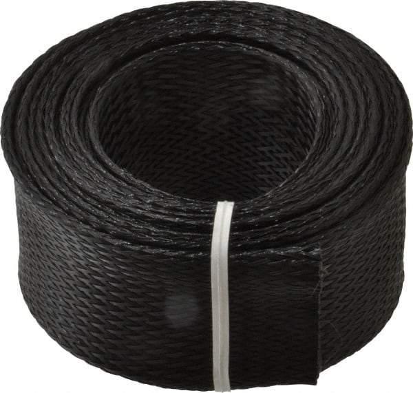 Techflex - Black Braided Expandable Cable Sleeve - 10' Coil Length, -103 to 257°F - Benchmark Tooling