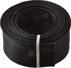 Techflex - Black Braided Expandable Cable Sleeve - 10' Coil Length, -103 to 257°F - Benchmark Tooling