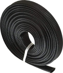 Techflex - Black Braided Expandable Cable Sleeve - 10' Coil Length, -103 to 257°F - Benchmark Tooling