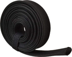 Techflex - Black Braided Expandable Cable Sleeve - 10' Coil Length, -103 to 257°F - Benchmark Tooling