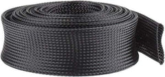 Techflex - Black Braided Expandable Cable Sleeve - 10' Coil Length, -103 to 257°F - Benchmark Tooling
