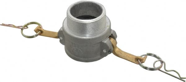 EVER-TITE Coupling Products - 2" Aluminum Cam & Groove Suction & Discharge Hose Female Coupler Male NPT Thread - Part B, 2" Thread, 250 Max psi - Benchmark Tooling