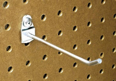 Triton - 3/16" Diam, 4" Long Single Angled End Pegboard Hook - 4-5/8" Projection, 30° Bend, 1/2" Bend Length, Steel - Benchmark Tooling