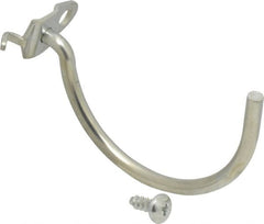 Triton - 3" ID, 1/4" Diam, 3-3/4" Long Curved Pegboard Hook - 4-1/16" Projection, Steel - Benchmark Tooling