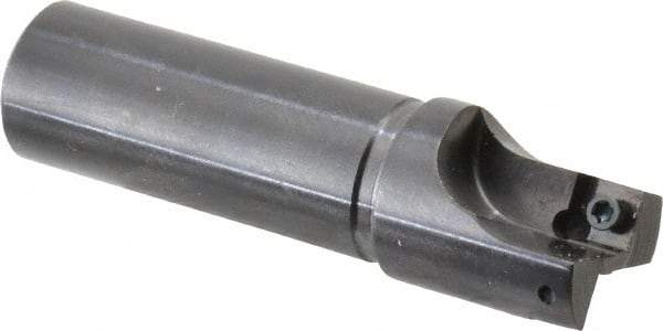 Cutting Tool Technologies - 7/8" Cut Diam, 0.28" Max Depth of Cut, 3/4" Shank Diam, 3" OAL, Indexable Square Shoulder Centercutting End Mill - SPEH 2.522 Inserts, Flatted Shank, 90° Lead Angle - Benchmark Tooling