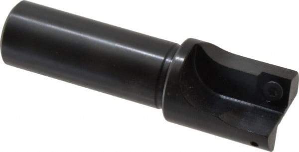 Cutting Tool Technologies - 1" Cut Diam, 0.34" Max Depth of Cut, 3/4" Shank Diam, 3-1/4" OAL, Indexable Square Shoulder Centercutting End Mill - SPEB 322, SPEH 322 Inserts, Flatted Shank, 90° Lead Angle - Benchmark Tooling