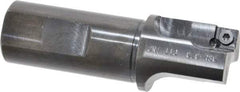 Cutting Tool Technologies - 1-1/4" Cut Diam, 0.34" Max Depth of Cut, 1" Shank Diam, 3.62" OAL, Indexable Square Shoulder Centercutting End Mill - SPEB 322, SPEH 322 Inserts, Flatted Shank, 90° Lead Angle - Benchmark Tooling