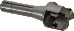 APT - 45° Lead Angle, 2" Max Cut Diam, 2" Min Cut Diam, 0.4063" Max Depth of Cut, Indexable Chamfer and Angle End Mill - 3 Inserts, SPG, SPU Insert Style, 5" OAL, Taper Shank - Benchmark Tooling