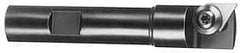 APT - 18mm Cut Diam, 1/2" Shank Diam, 3" OAL, Indexable Square Shoulder End Mill - TPG 221, TPG 222, TPG 223 Inserts, Weldon Shank, 90° Lead Angle, Series Tri-Dex - Benchmark Tooling
