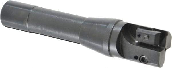 APT - 1-1/4" Cut Diam, 0.65" Max Depth of Cut, 5-7/8" OAL, Indexable Square Shoulder End Mill - TPC 32..., TPG 32., TPU 32. Inserts, R8 90° Lead Angle, Series Tri-Dex - Benchmark Tooling