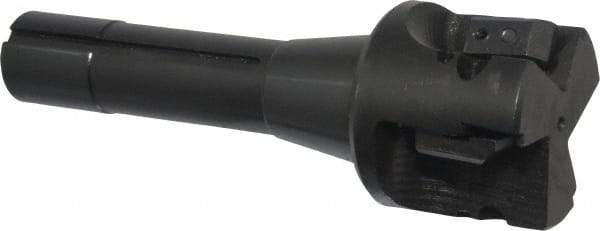 APT - 2" Cut Diam, 0.65" Max Depth of Cut, 5-7/8" OAL, Indexable Square Shoulder End Mill - TPC 32..., TPG 32., TPU 32. Inserts, R8 90° Lead Angle, Series Tri-Dex - Benchmark Tooling