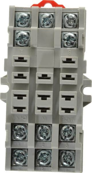 Eaton Cutler-Hammer - 11 Pins, 300 VAC, 15 Amp, Square Relay Socket - DIN Rail Mount, Panel Mount, Screw Clamp Terminal - Benchmark Tooling