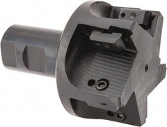 APT - 3" Cut Diam, 0.65" Max Depth of Cut, 1-1/4" Shank Diam, 3-7/8" OAL, Indexable Square Shoulder End Mill - TPC 32..., TPG 32., TPU 32. Inserts, Weldon Shank, 90° Lead Angle, Series Tri-Dex - Benchmark Tooling