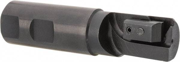 APT - 1" Cut Diam, 0.65" Max Depth of Cut, 1" Shank Diam, 3-7/8" OAL, Indexable Square Shoulder End Mill - TPC 32..., TPG 32., TPU 32. Inserts, Weldon Shank, 90° Lead Angle, Series Tri-Dex - Benchmark Tooling