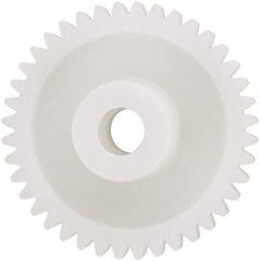 Made in USA - 48 Pitch, 1.666" Pitch Diam, 1-3/4" OD, 40 Tooth Spur Gear - 1/4" Face Width, 5/16" Bore Diam, 43/64" Hub Diam, 20° Pressure Angle, Acetal - Benchmark Tooling