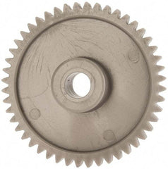 Made in USA - 48 Pitch, 2" Pitch Diam, 2.083" OD, 48 Tooth Spur Gear - 1/4" Face Width, 5/16" Bore Diam, 43/64" Hub Diam, 20° Pressure Angle, Acetal - Benchmark Tooling