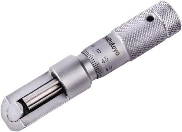 Mitutoyo - 0.01mm Graduation, Mechanical Can Seam Micrometer - Flat Spindle - Benchmark Tooling