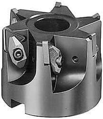 APT - 10 Inserts, 8" Cut Diam, 2-1/2" Arbor Diam, 2-3/4" Max Depth of Cut, Indexable Square-Shoulder Face Mill - 0/90° Lead Angle, 2-3/4" High, TNMG 43. Insert Compatibility, Series DM - Benchmark Tooling