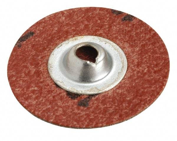 Superior Abrasives - 3" Disc Diam, 80 Grit, Zirconia Alumina Quick Change Disc - Type S Attaching System, Coated, Medium Grade - Benchmark Tooling