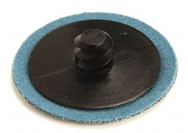 Superior Abrasives - 3" Disc Diam, 80 Grit, Zirconia Alumina Quick Change Disc - Type R Attaching System, Coated, Medium Grade - Benchmark Tooling