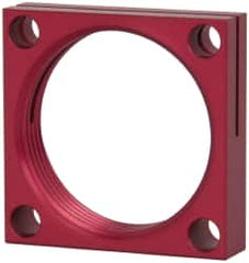 De-Sta-Co - 1-3/4 - 12 Thread, 0.2795" Mounting Hole, Aluminum Clamp Mounting Block - 1/2" Thick x 2" Long x 2" Wide - Benchmark Tooling