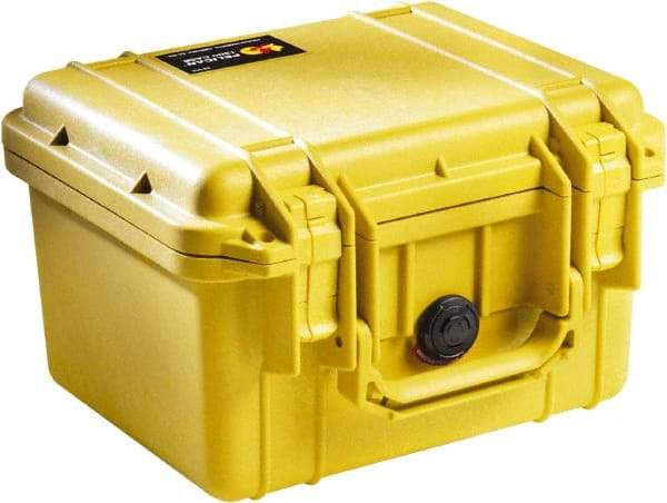 Pelican Products, Inc. - 9-11/16" Wide x 6-7/8" High, Clamshell Hard Case - Yellow, Polyethylene - Benchmark Tooling