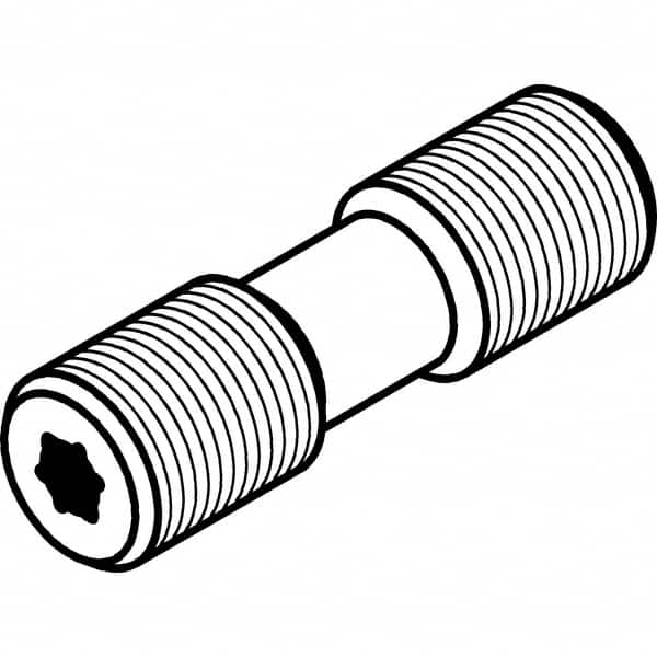 Kennametal - Hex Socket Cap Screw for Indexables - #6-40 Thread, For Use with Clamps - Benchmark Tooling