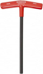 Bondhus - 10mm Hex, T-Handle Cushion Grip, Hex Key - 9" OAL, Protanium High Torque Steel, Metric System of Measurement - Benchmark Tooling
