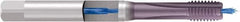 Emuge - 1/4-20 UNC 2BX 3 Flute TiCN Finish Cobalt Straight Flute Machine Tap - Modified Bottoming, Right Hand Thread, 3.15" OAL, 0.669" Thread Length, Oversize, Through Coolant - Exact Industrial Supply