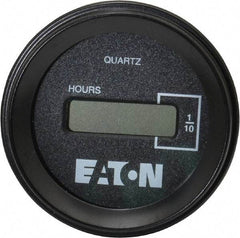 Durant - Supertwist LCD Display Hour Meter - 58.4mm High, 48DC-150DC Voltage, Solid State Hourmeter Round - Benchmark Tooling