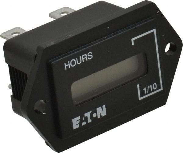 Durant - Supertwist LCD Display Hour Meter - 31.1mm High, 100AC-230AC Voltage, Solid State Hourmeter Rectangular - Benchmark Tooling