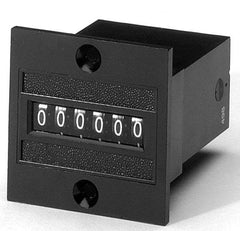 Durant - 6 Digit Wheel Display Counter - 1 Inch High, 24VDC Voltage, Miniature Electric Counters - Benchmark Tooling