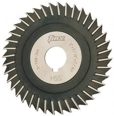 Value Collection - 5" Blade Diam x 3/32" Blade Thickness, 1" Hole, 40 Teeth, High Speed Steel Side Chip Saw - Straight Tooth, Arbor Connection, Uncoated - Benchmark Tooling