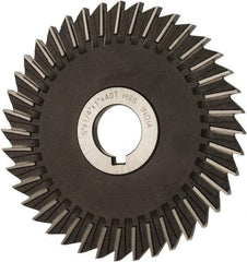 Value Collection - 5" Blade Diam x 1/4" Blade Thickness, 1" Hole, 40 Teeth, High Speed Steel Side Chip Saw - Straight Tooth, Arbor Connection, Uncoated - Benchmark Tooling