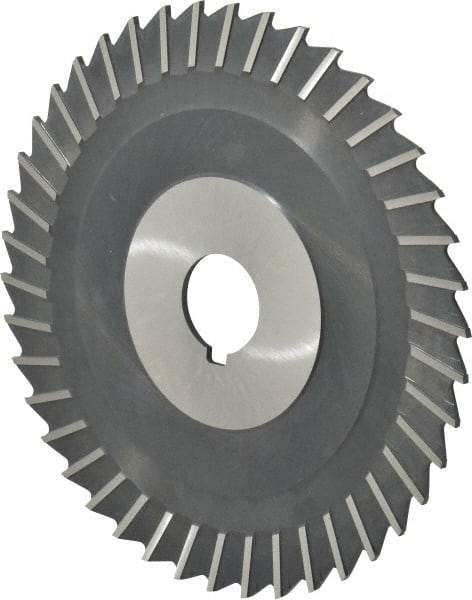 Value Collection - 6" Blade Diam x 3/32" Blade Thickness, 1" Hole, 42 Teeth, High Speed Steel Side Chip Saw - Straight Tooth, Arbor Connection, Uncoated - Benchmark Tooling